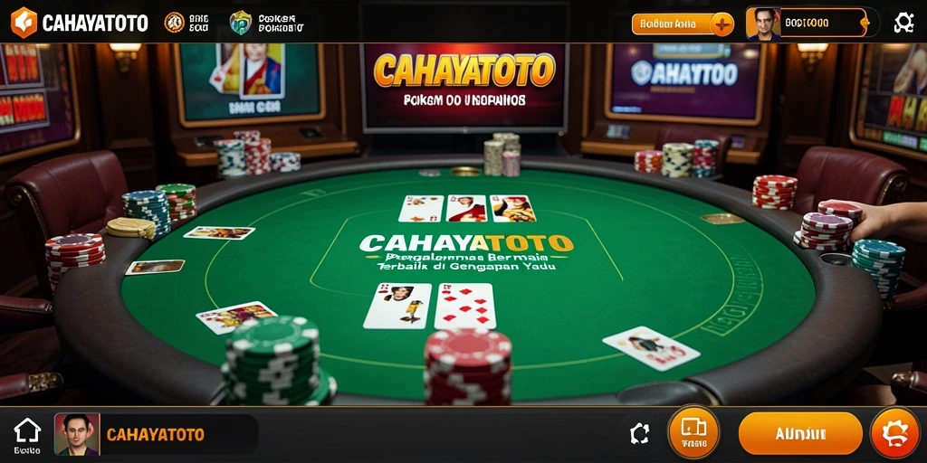 Tampilan seru dari permainan Poker di CAHAYATOTO