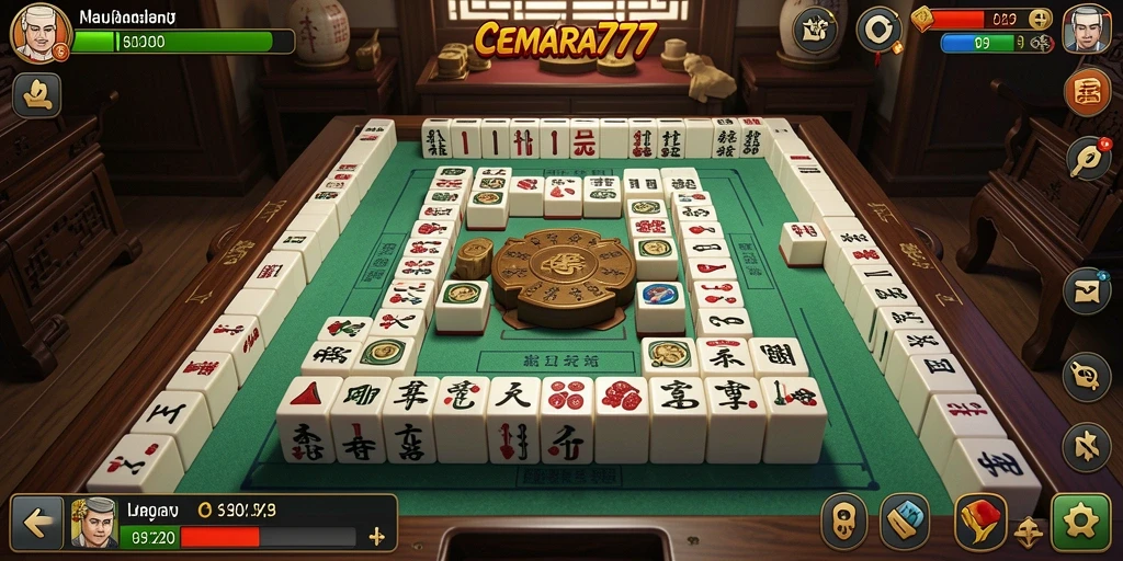 Tampilan gameplay Mahjong yang menarik dan seru di CEMARA777.