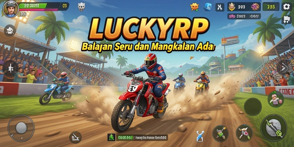Tampilan balapan yang mendebarkan dan kendaraan cepat di LUCKYRP.
