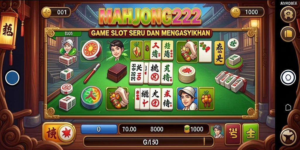 Tampilan seru dalam gameplay slot MAHJONG222.