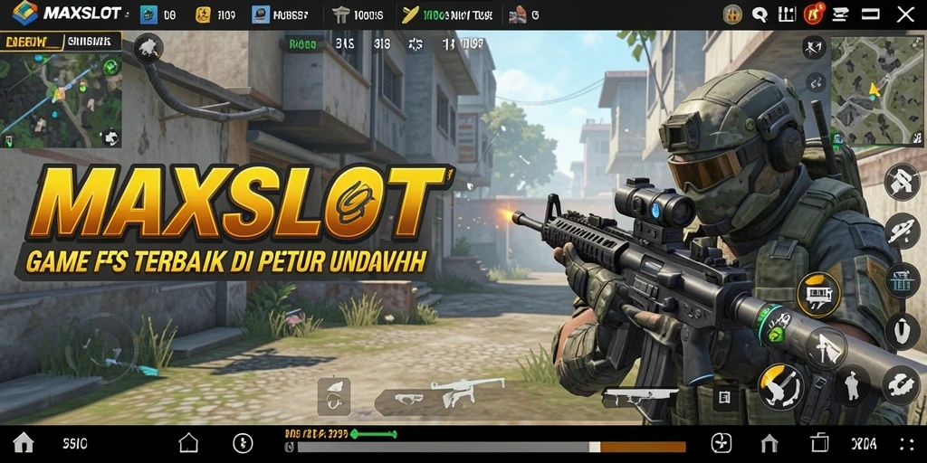 Tangkapan layar gameplay intens dari MAXSLOT dengan aksi FPS yang mendebarkan.
