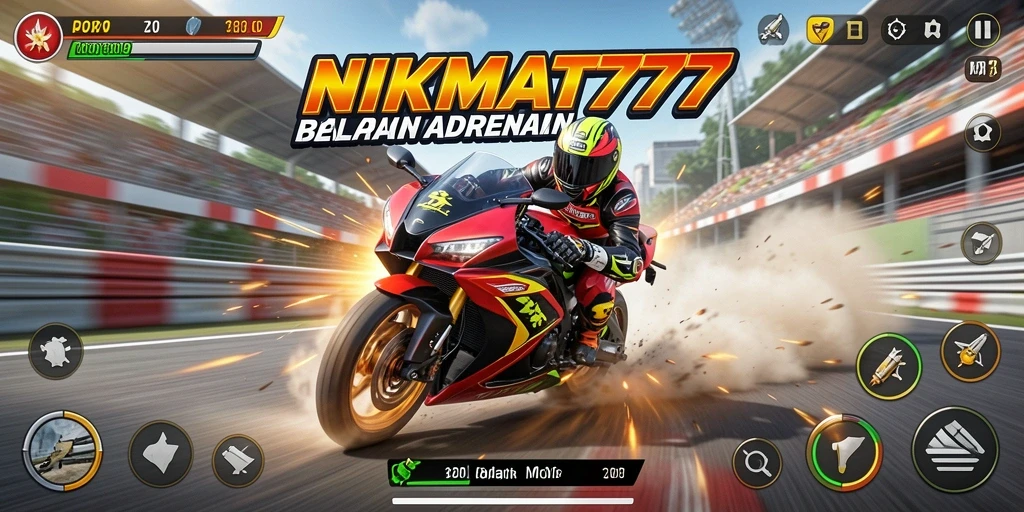 Gameplay seru balapan motor dalam NIKMAT777.