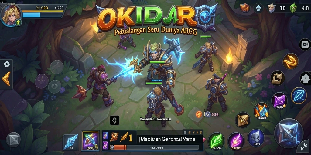 Tangkapan layar yang menunjukkan aksi mendebarkan dalam permainan ARPG.