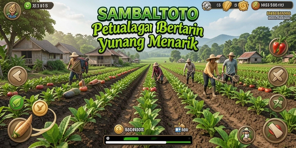 Tangkapan layar gameplay <strong>SAMBALTOTO</strong> yang menunjukkan aktivitas berkebun menyenangkan.
