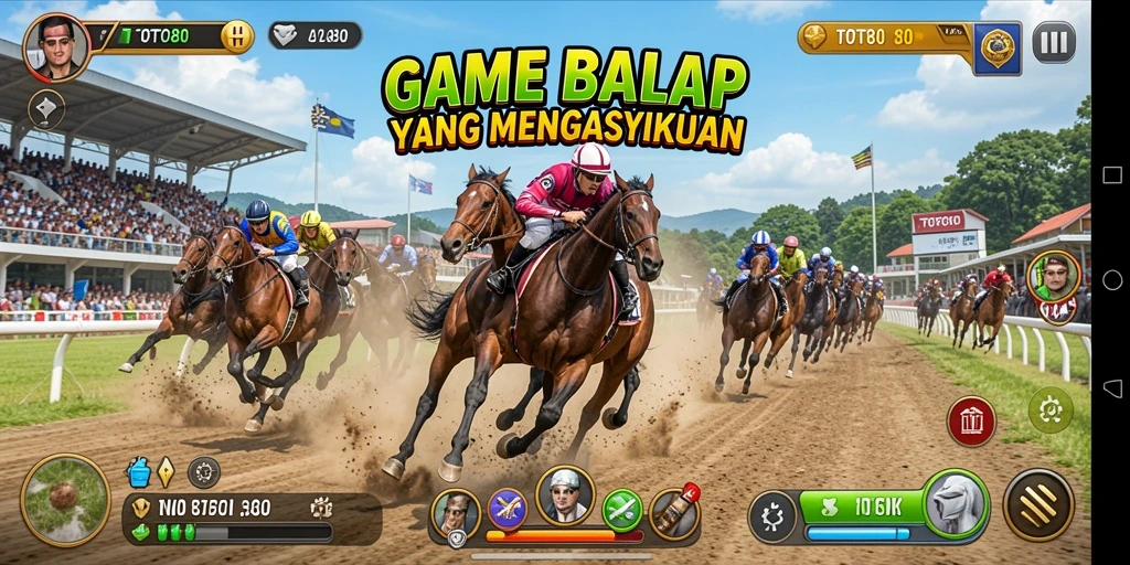 Gameplay Racing seru dengan balapan yang menegangkan.
